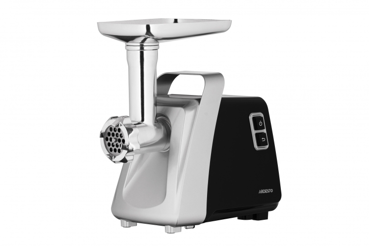 М'ясорубка Ardesto MGK-2100, 2100Вт, 2кг/хв, 3 решітки, пластик, чорно-срібний